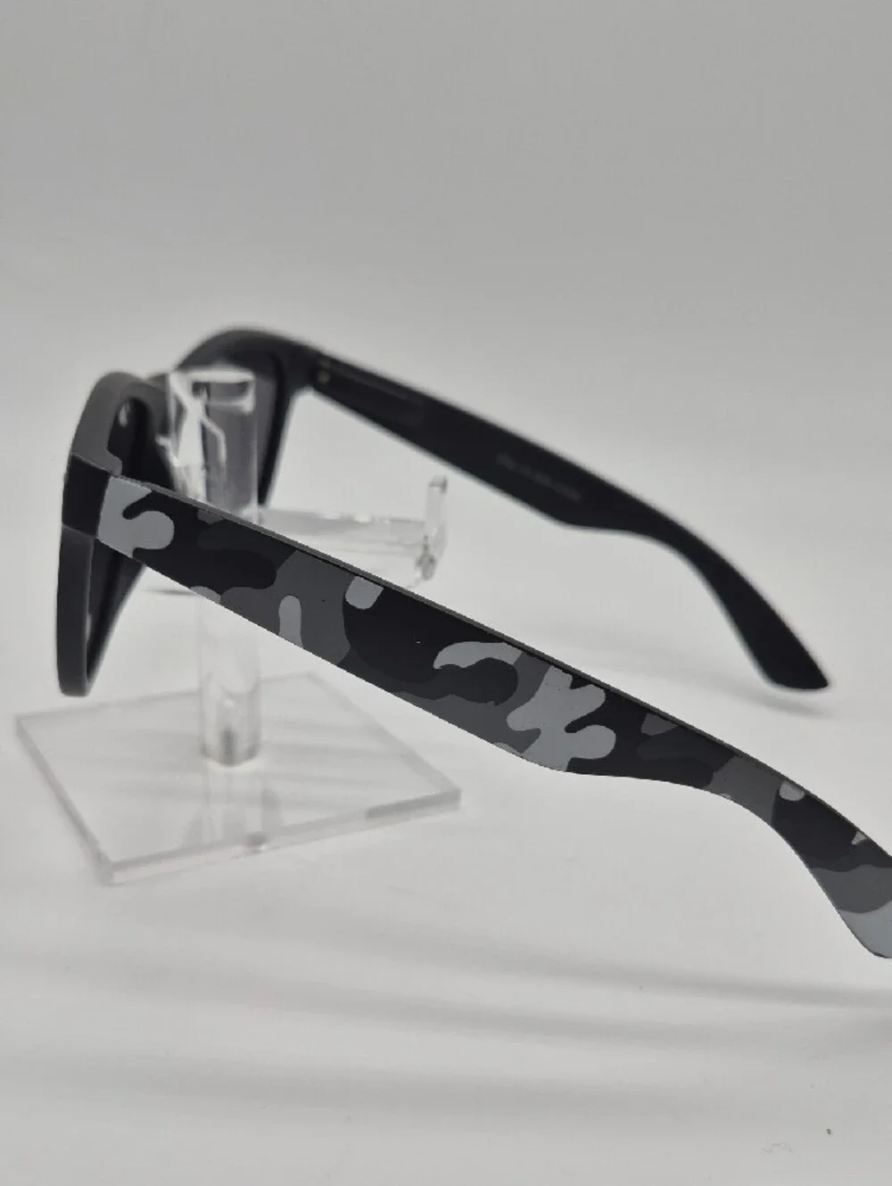 Men's Grey Camo Sunglasses - Matte Grey Frame with Dark Lenses